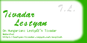 tivadar lestyan business card